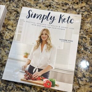 Simply Keto Cookbook by Suzanne Ryan - White Cover